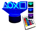 Lámpara de noche para Playstation Logo 3D, iluminación de configuración de escritorio para sala de juegos, decoración en la mesa, Sensor de juego, luz para niños, regalo de cabecera