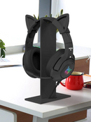 New bee Soporte para Audífonos, Soporte Base Audífonos,Universal Headset Stand,Soporte para Auriculares con Soporte para Juegos con Barra de Apoyo de Aluminio Soporte para Auriculares de Silicona